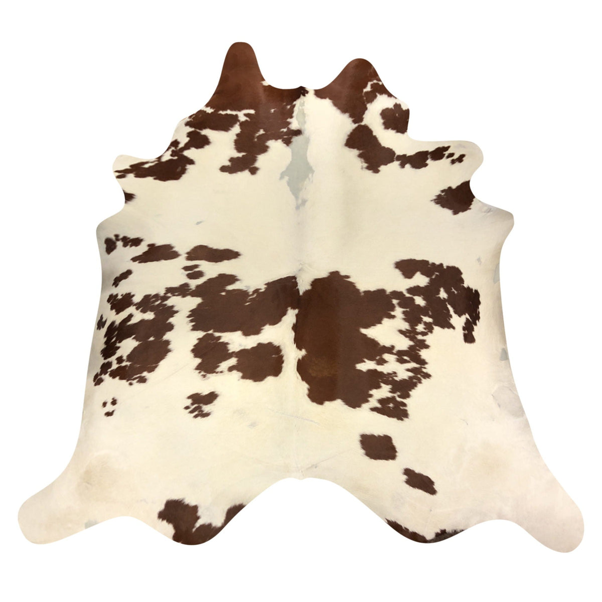 Natural Brazilian Cowhide Rug - Ivory & Chocolate