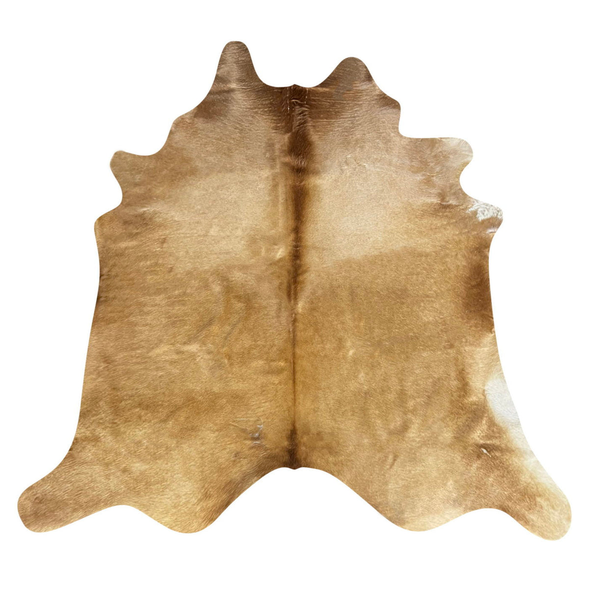 Natural Brazilian Cowhide Rug - Beige & Caramel