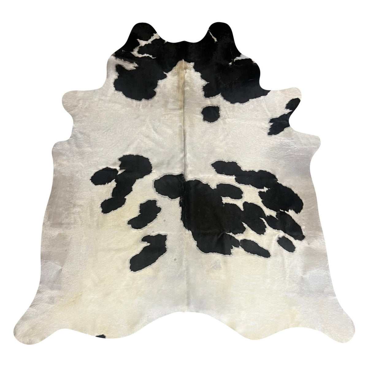 Natural Brazilian Cowhide Rug - Ivory & Espresso