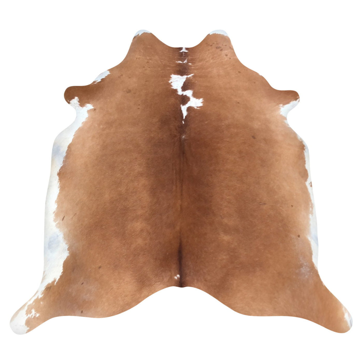Natural Brazilian Cowhide Rug - Caramel & Ivory