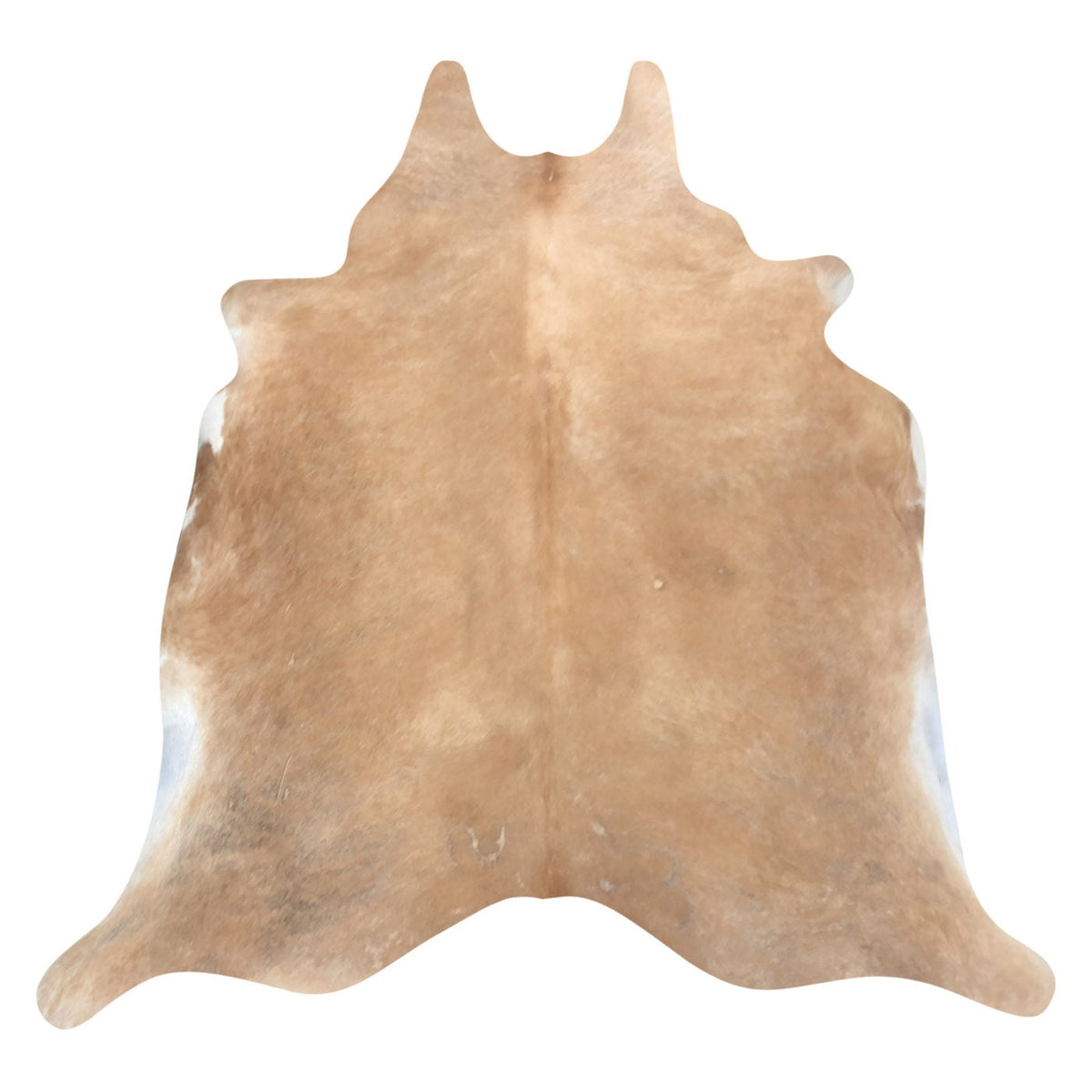 Natural Brazilian Cowhide Rug - Caramel & Ivory