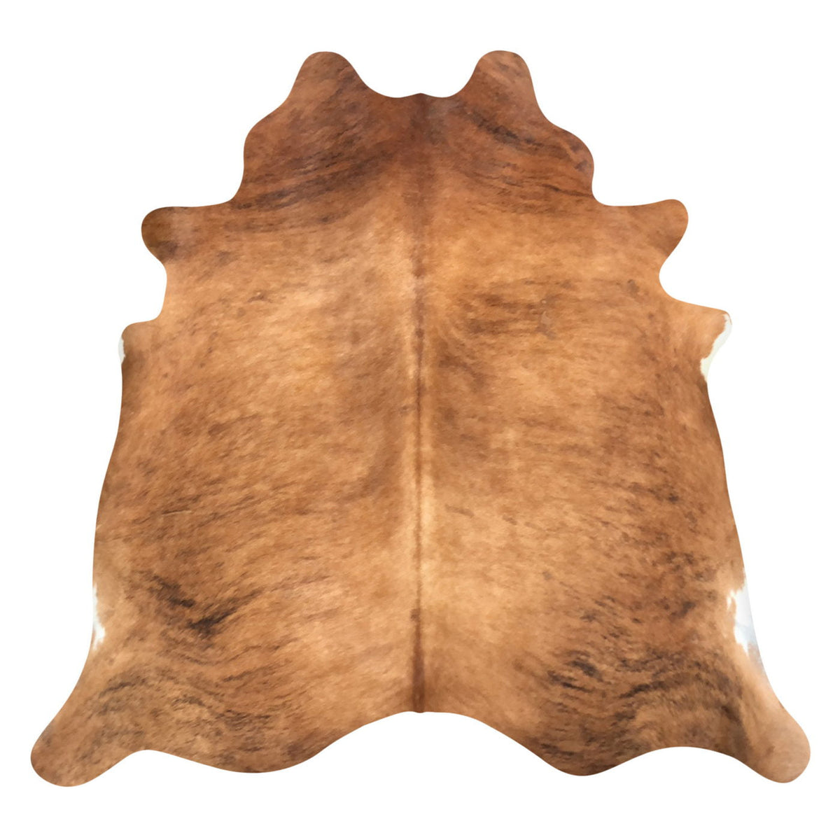 Natural Brazilian Cowhide Rug - Caramel, Espresso & Ivory