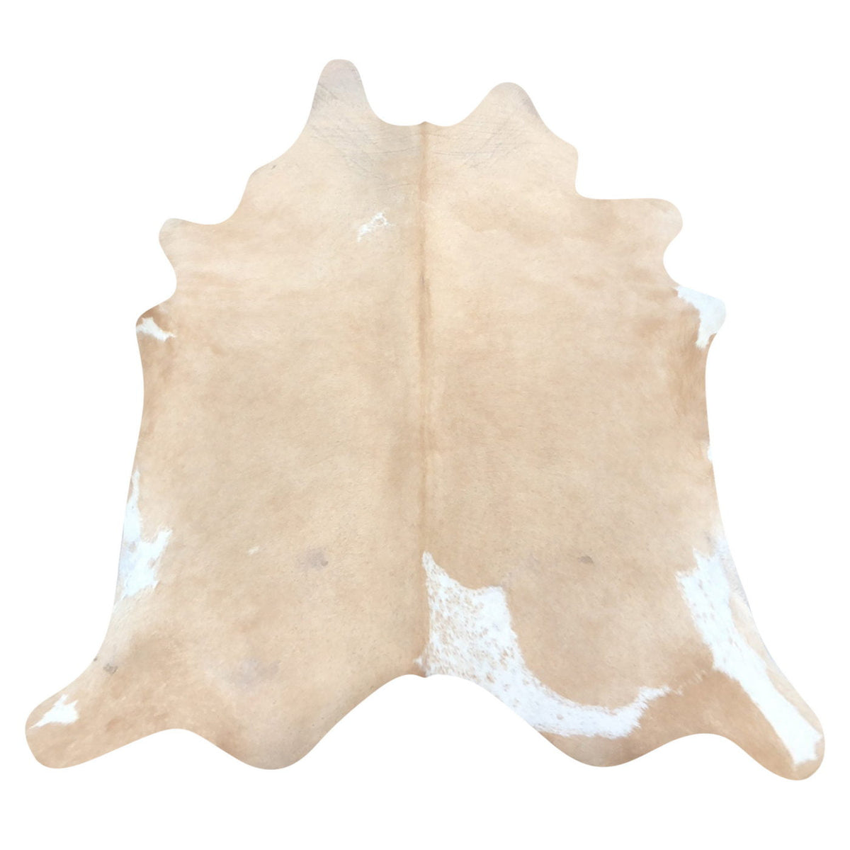 Natural Brazilian Cowhide Rug - Caramel & Ivory
