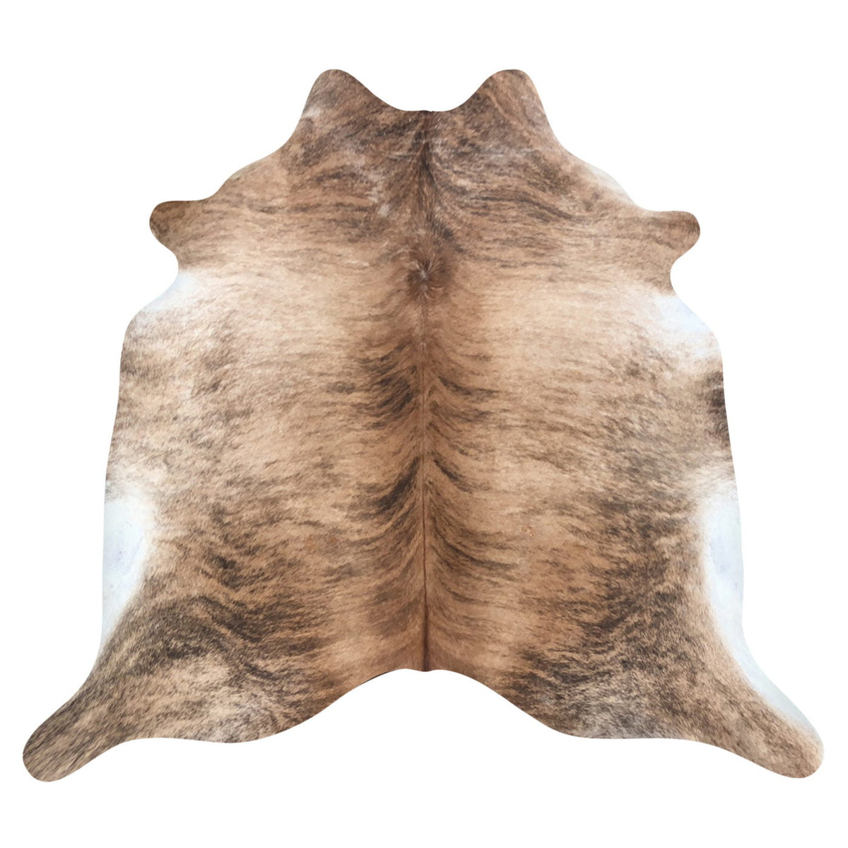 Natural Brazilian Cowhide Rug - Caramel, Espresso & Ivory
