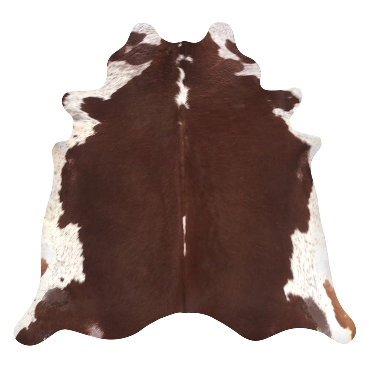 Natural Brazilian Cowhide Rug - Chocolate & Ivory