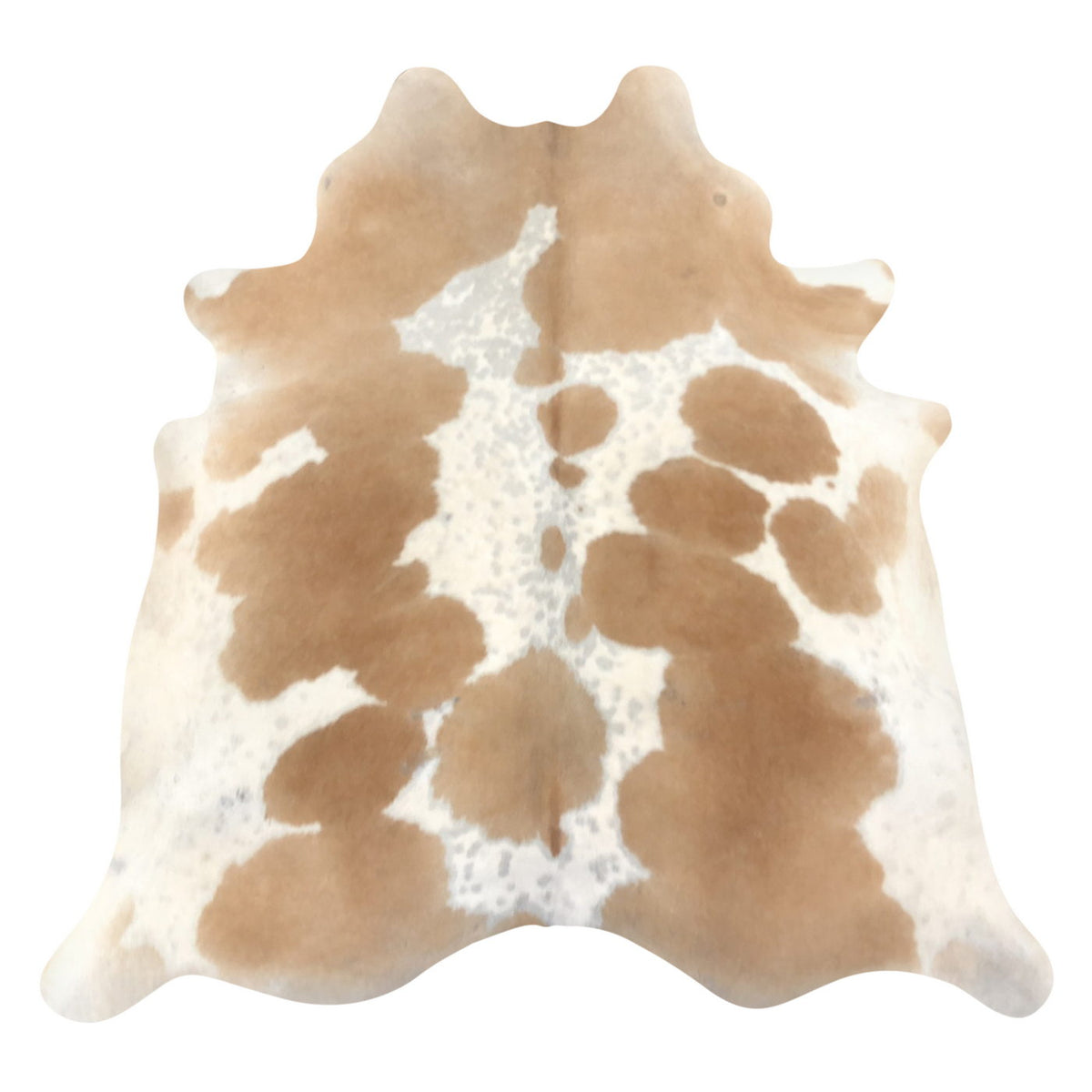 Natural Brazilian Cowhide Rug - Caramel, Taupe & Ivory