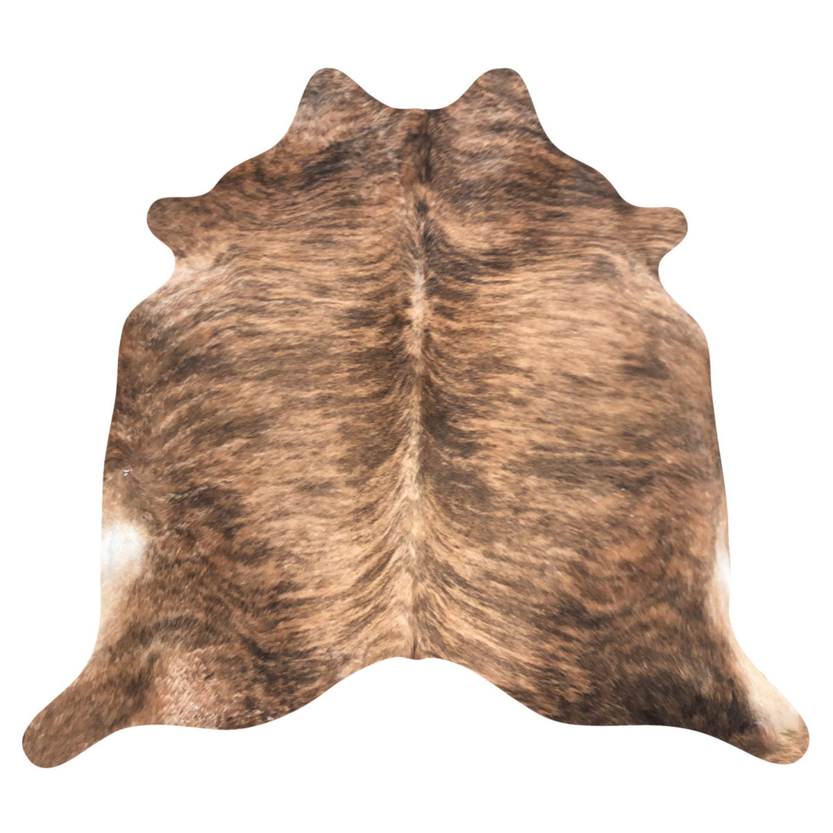 Natural Brazilian Cowhide Rug - Caramel, Espresso & Ivory