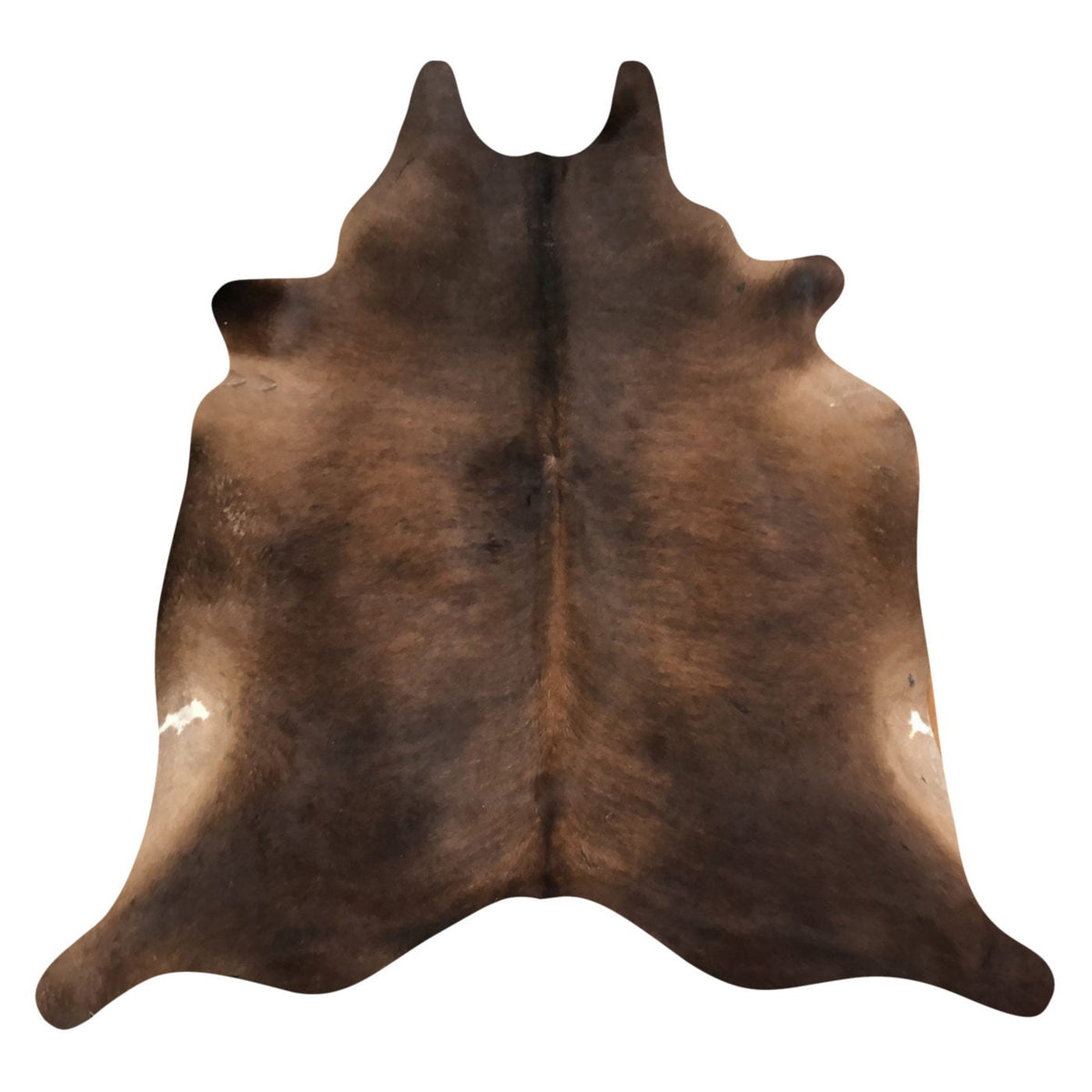 Natural Brazilian Cowhide Rug - Chocolate, Caramel & Ivory
