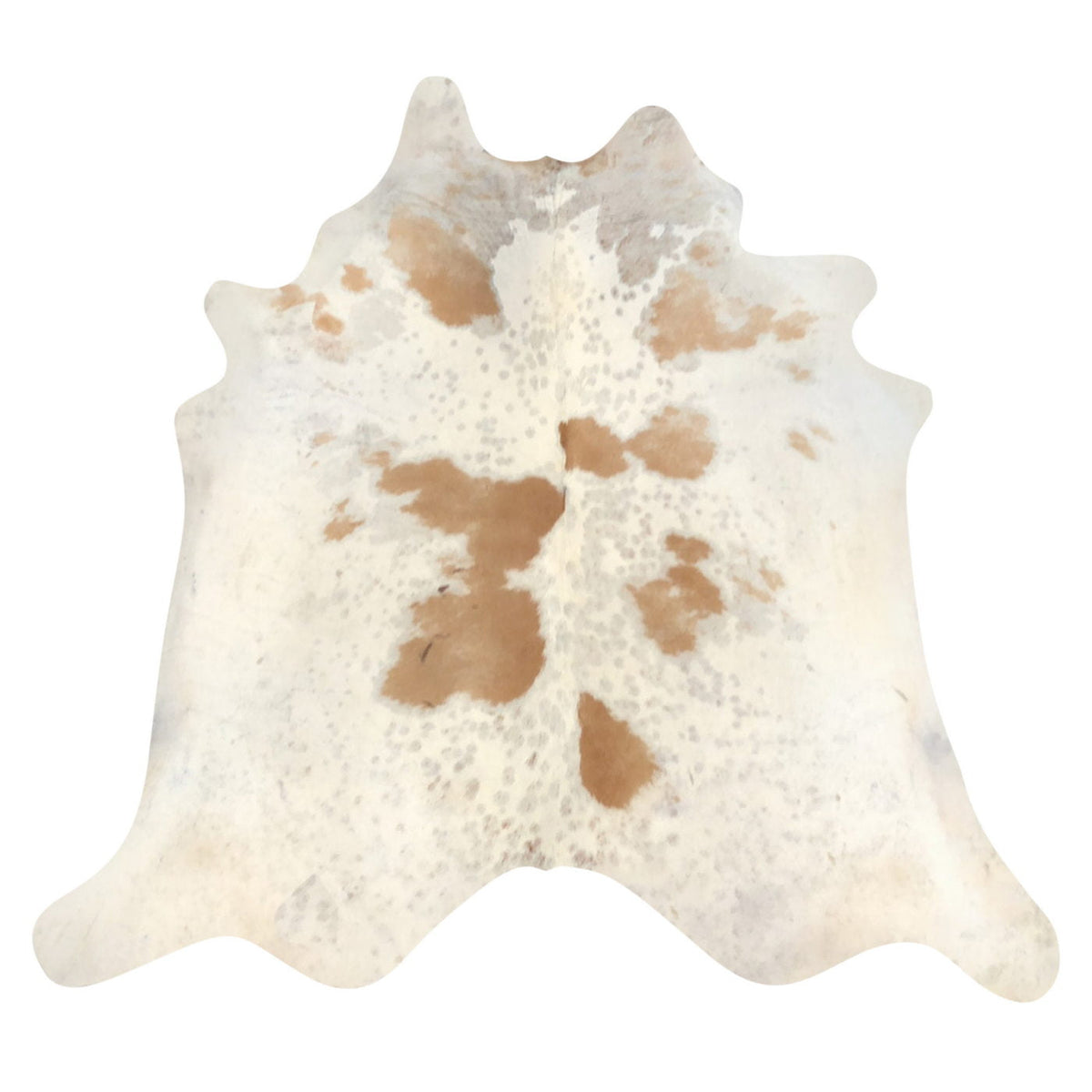 Natural Brazilian Cowhide Rug - Taupe, Caramel & Ivory