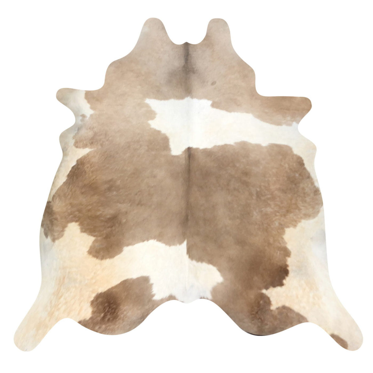 Natural Brazilian Cowhide Rug - Caramel, Beige & Ivory
