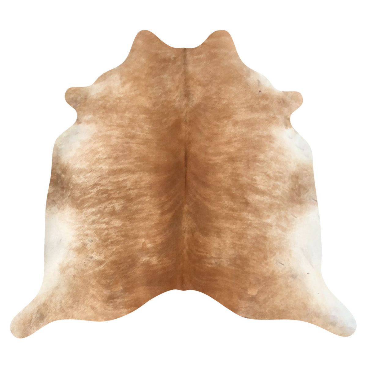 Natural Brazilian Cowhide Rug - Caramel & Ivory