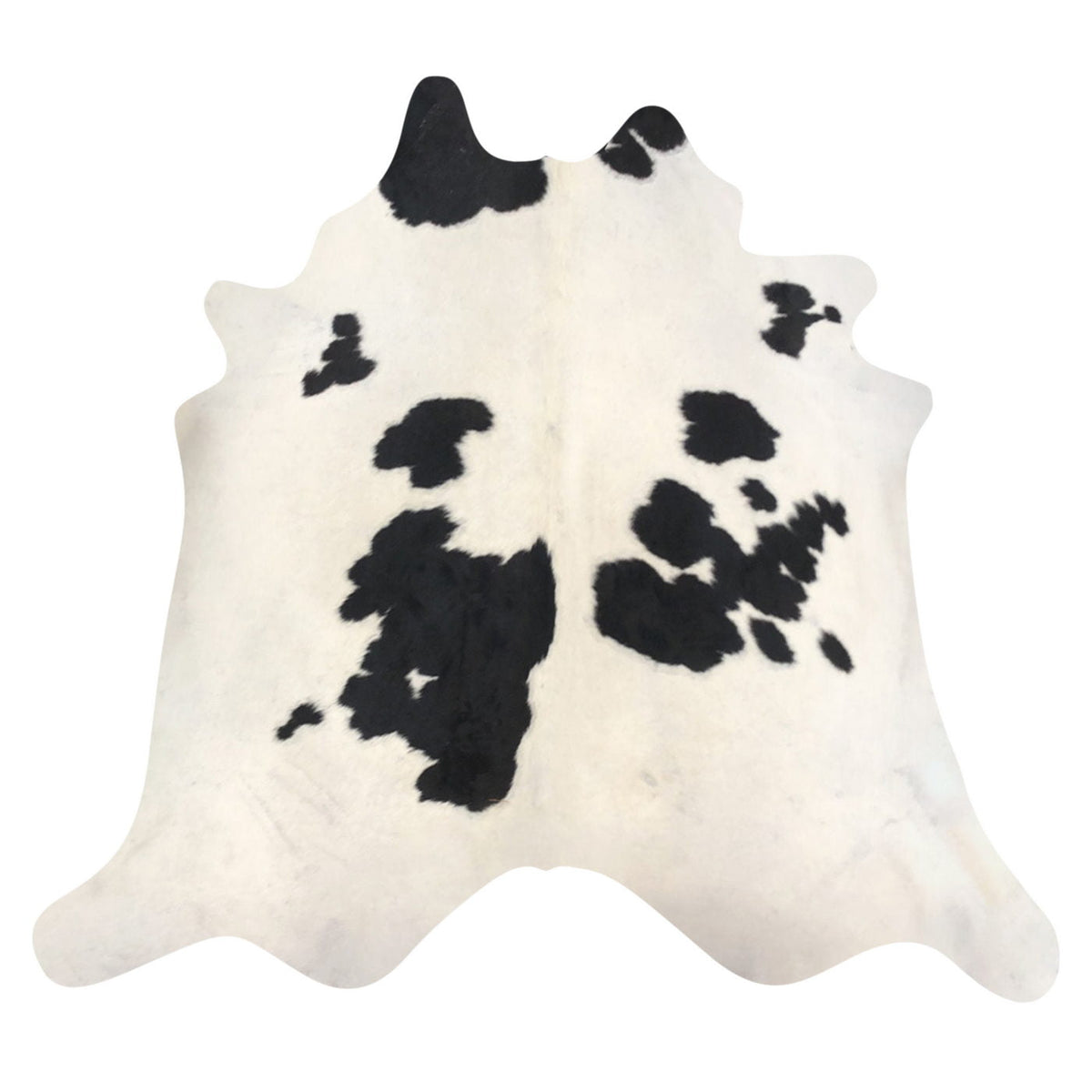 Natural Brazilian Cowhide Rug - Ivory & Espresso