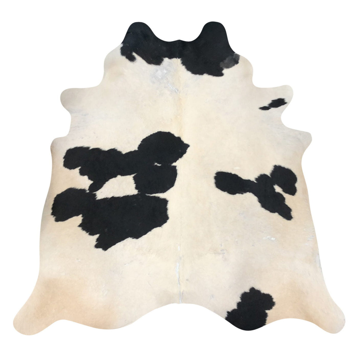 Natural Brazilian Cowhide Rug - Beige, Espresso & Ivory