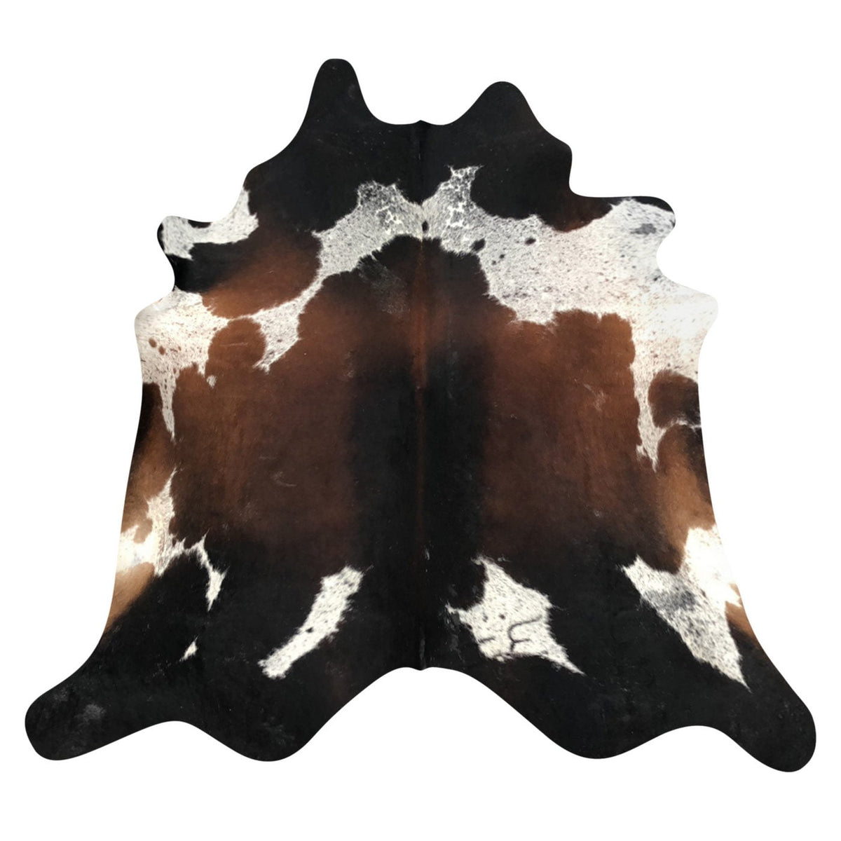 Natural Brazilian Cowhide Rug - Espresso, Mocha & Ivory