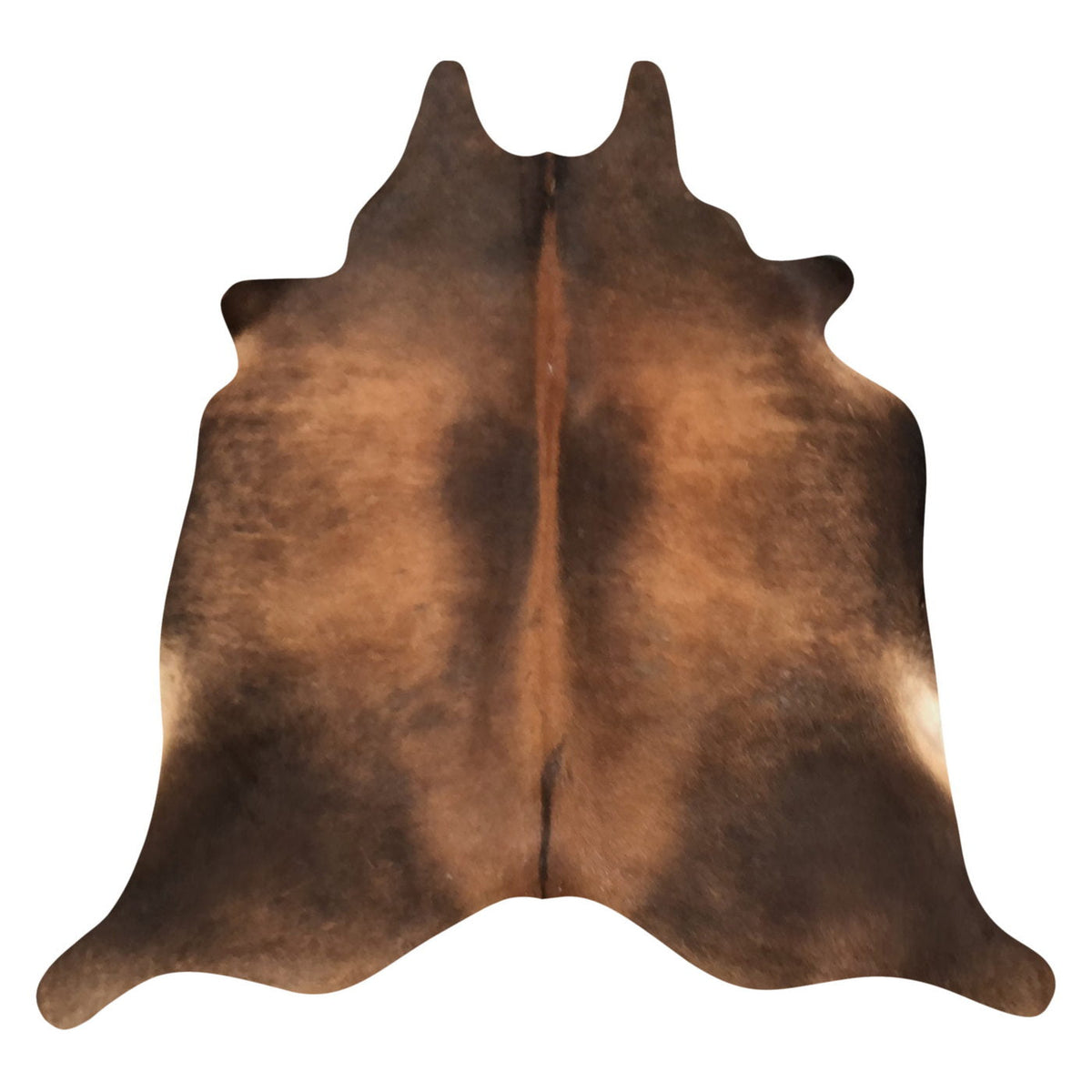 Natural Brazilian Cowhide Rug - Caramel, Chocolate & Ivory
