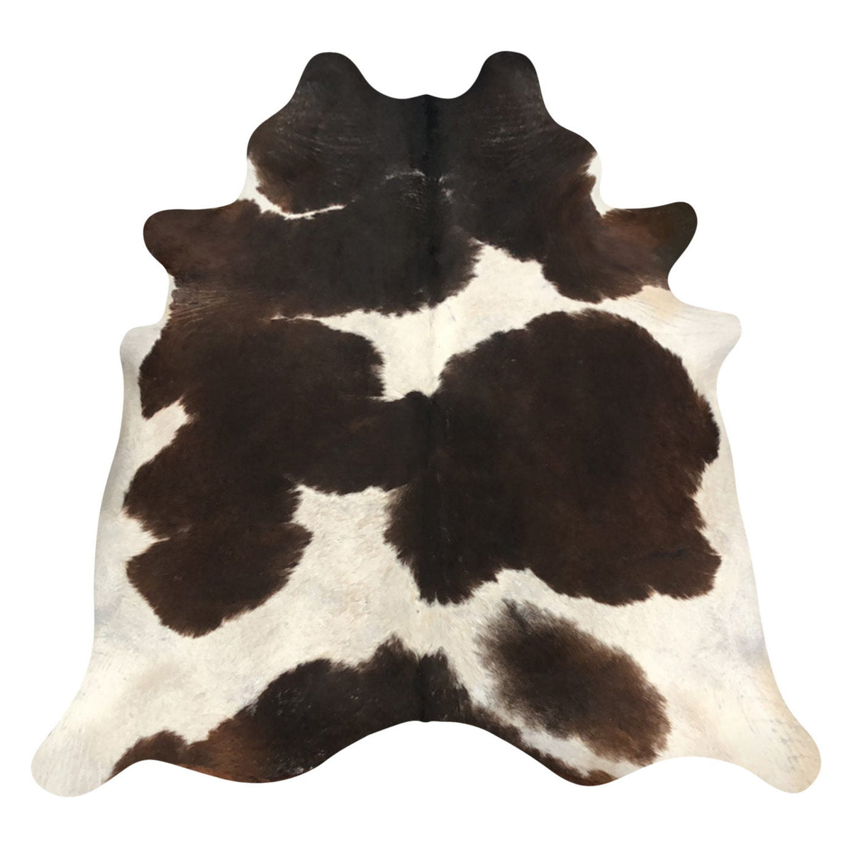 Natural Brazilian Cowhide Rug - Chocolate, Ivory & Espresso