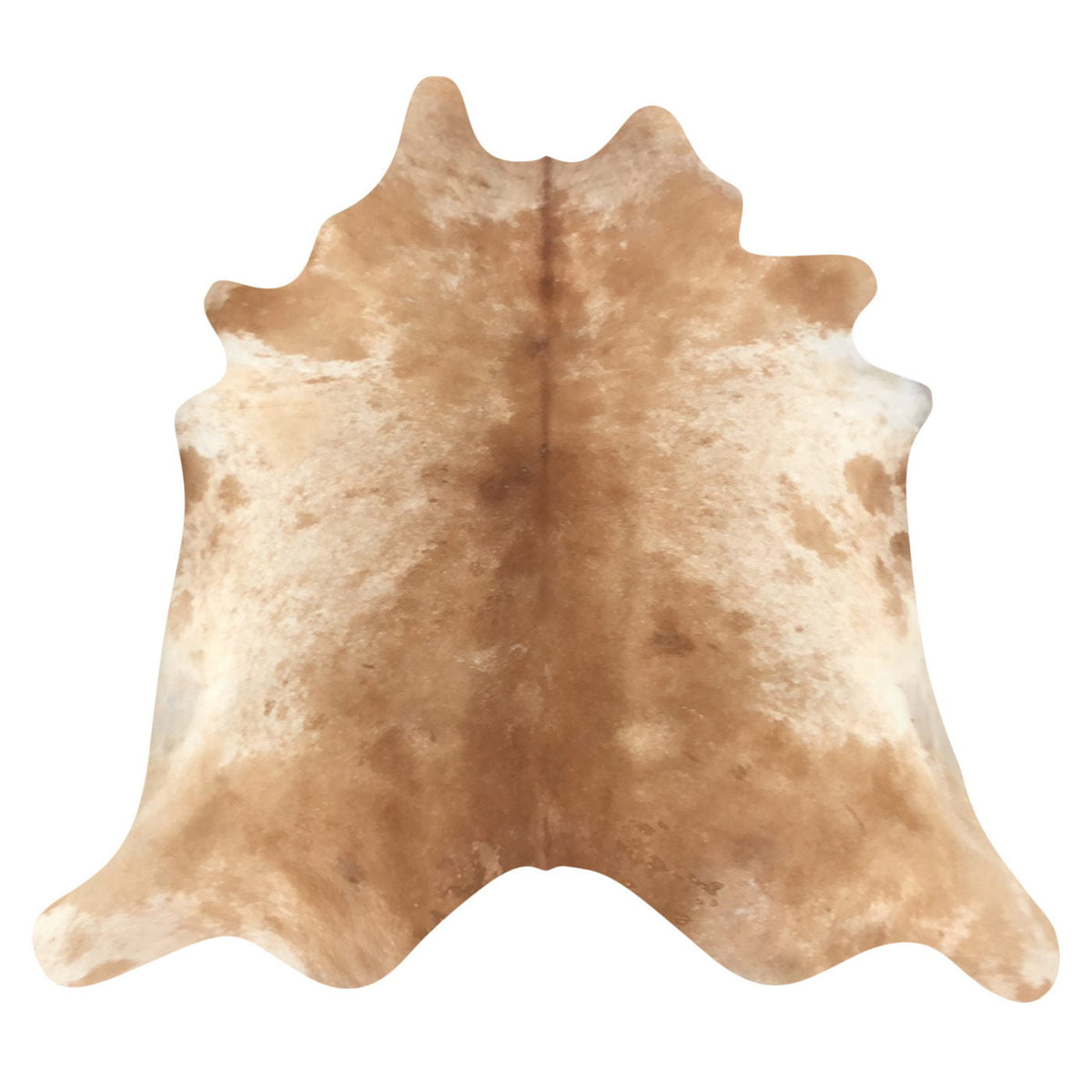 Natural Brazilian Cowhide Rug - Caramel & Ivory