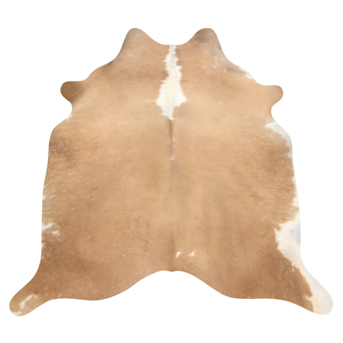 Natural Brazilian Cowhide Rug - Caramel & Ivory
