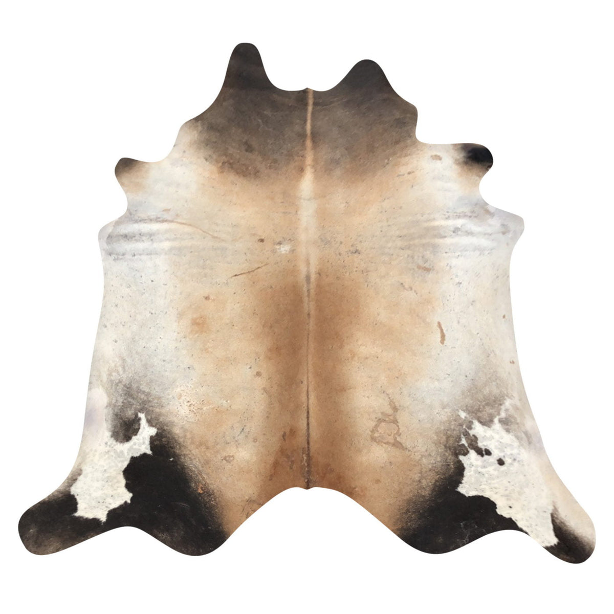 Natural Brazilian Cowhide Rug - Caramel, Taupe & Espresso