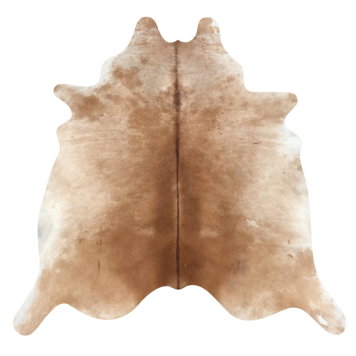 Natural Brazilian Cowhide Rug - Caramel & Ivory