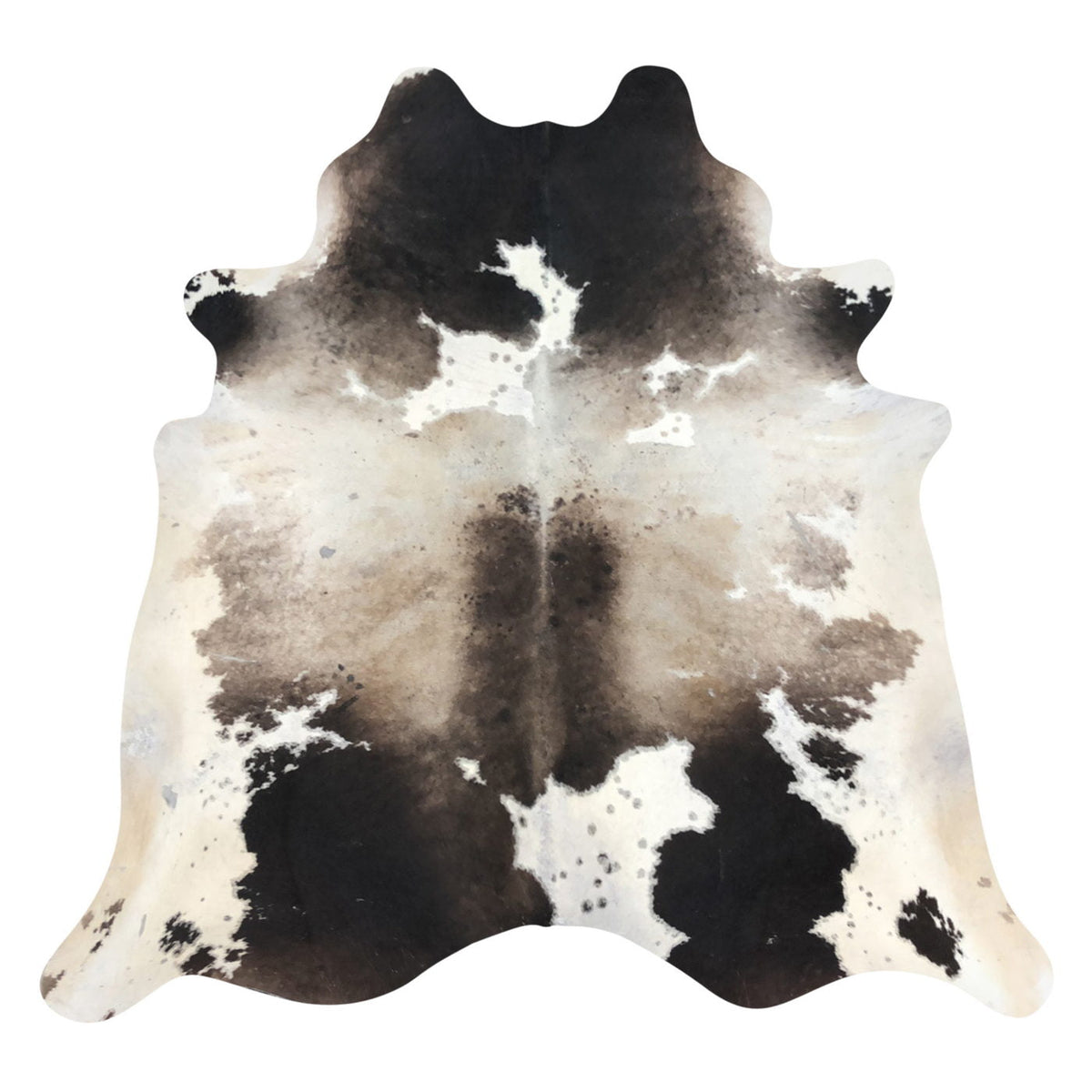 Natural Brazilian Cowhide Rug - Espresso & Ivory