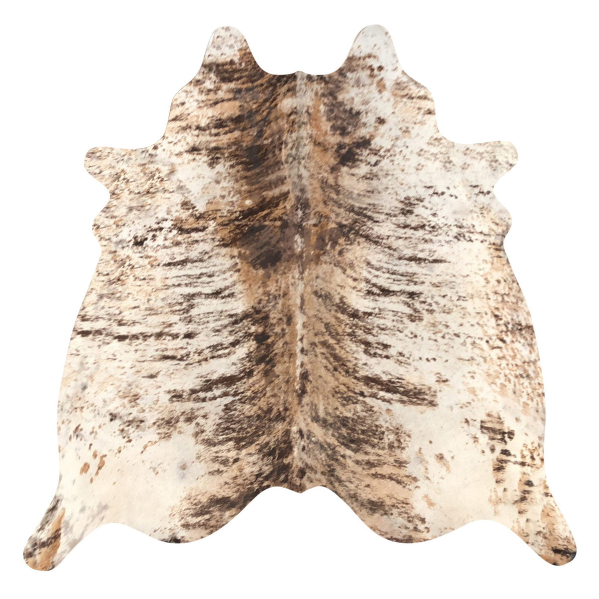 Natural Brazilian Cowhide Rug - Espresso, Ivory & Caramel