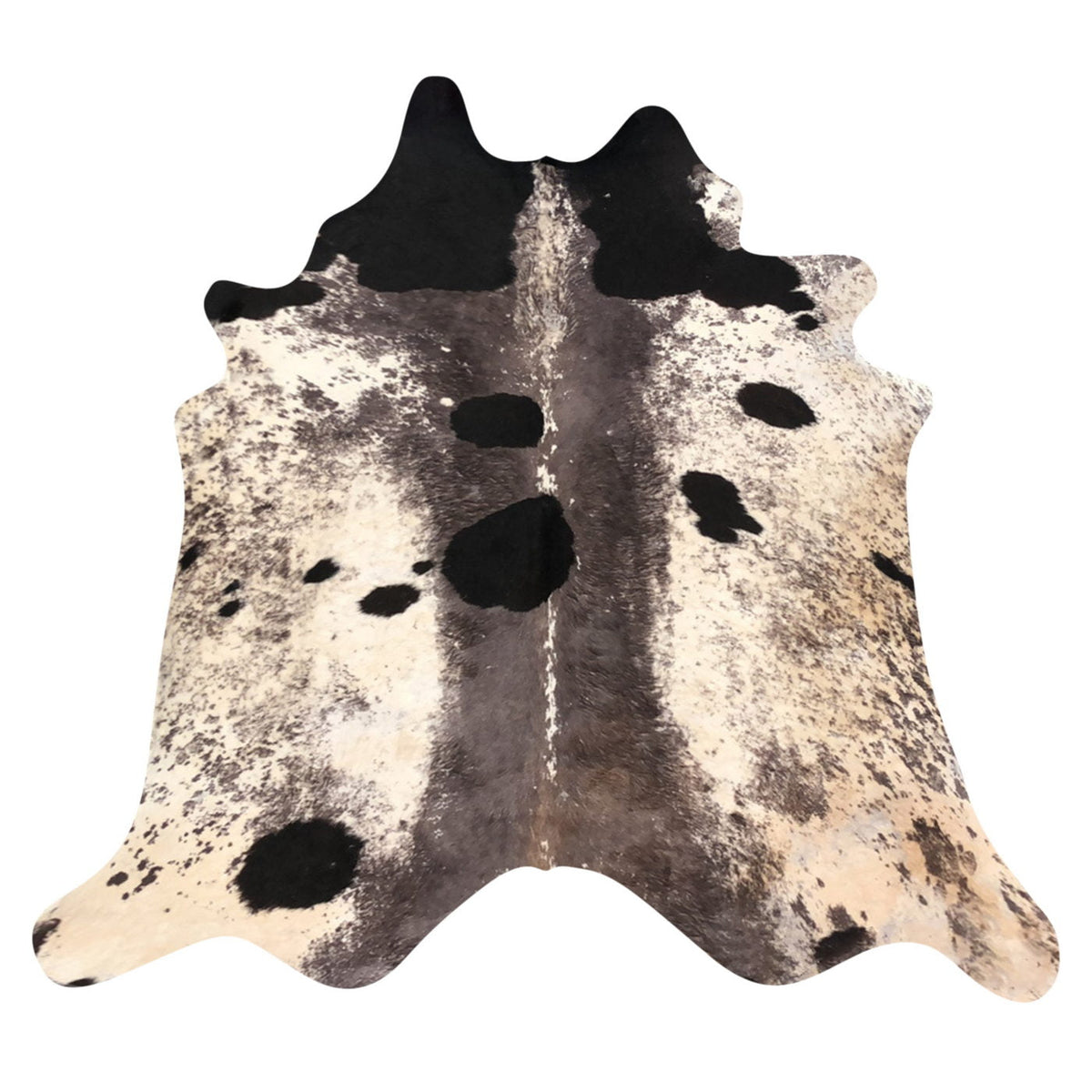 Natural Brazilian Cowhide Rug - Taupe, Beige & Espresso