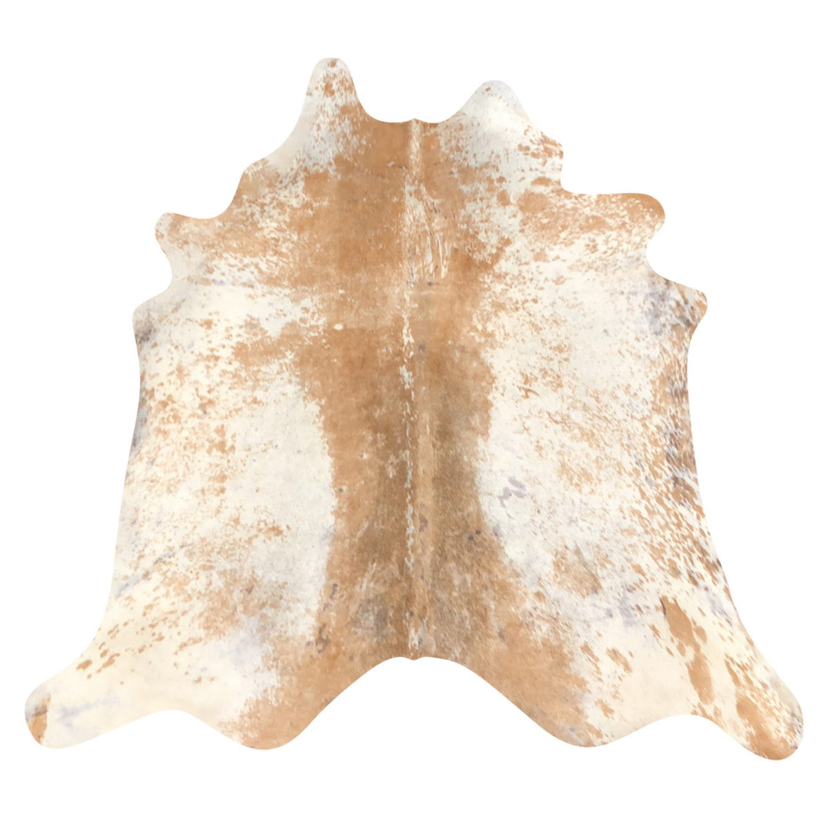Natural Brazilian Cowhide Rug - Caramel & Ivory