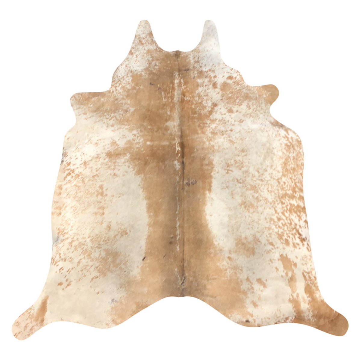 Natural Brazilian Cowhide Rug - Caramel & Ivory
