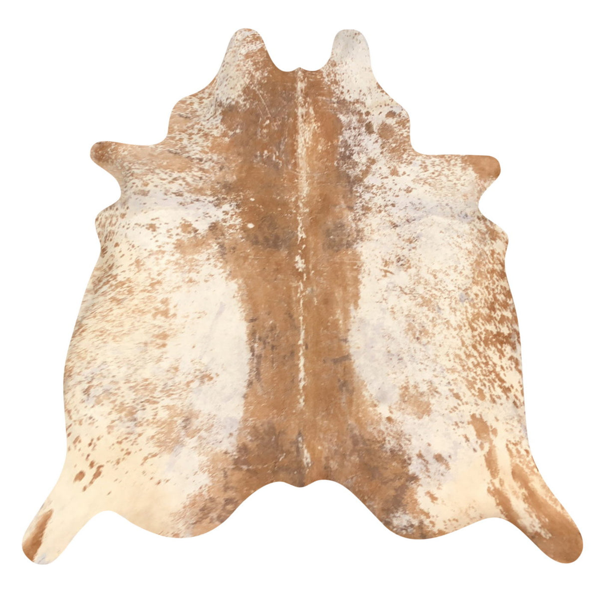 Natural Brazilian Cowhide Rug - Caramel & Ivory