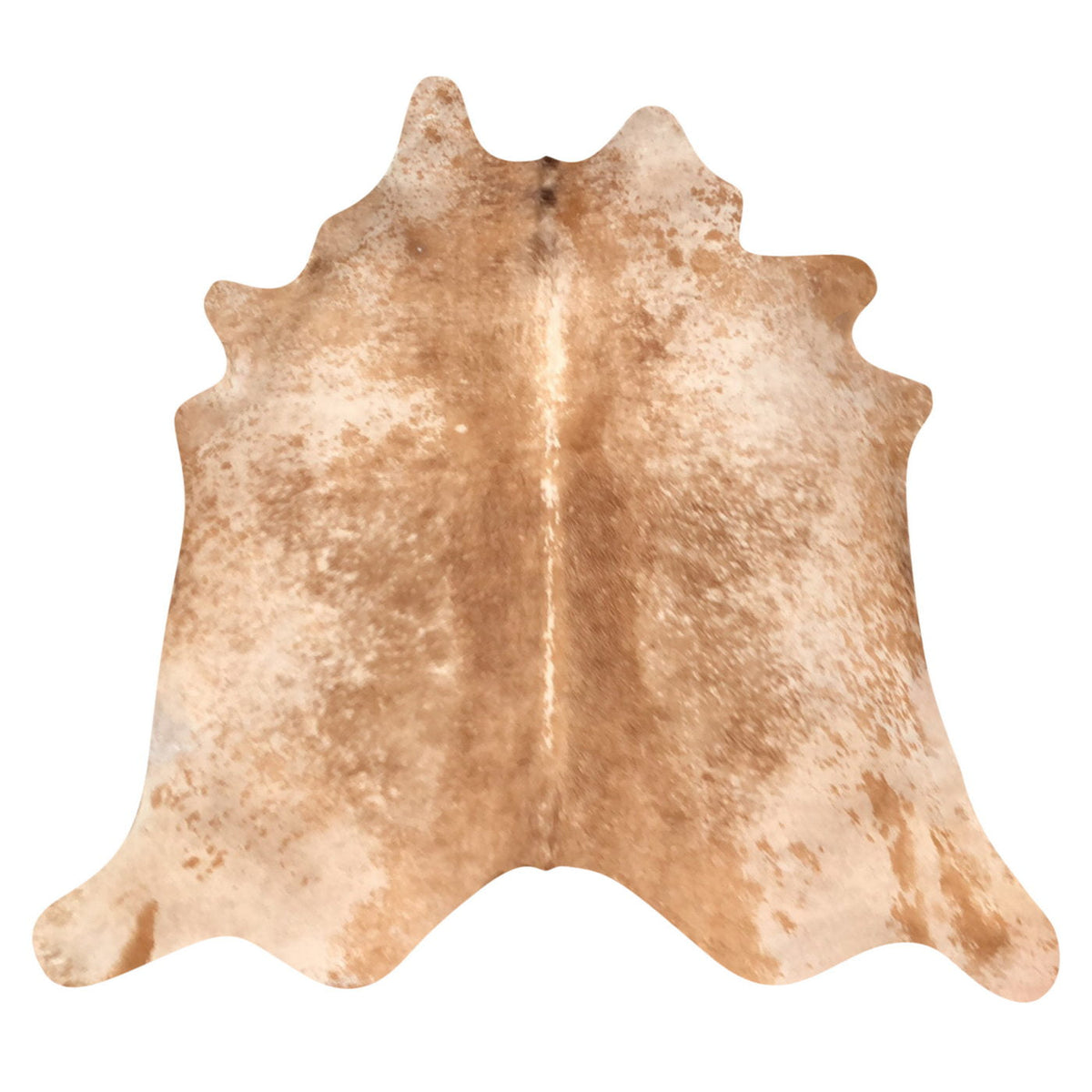 Natural Brazilian Cowhide Rug - Caramel & Beige