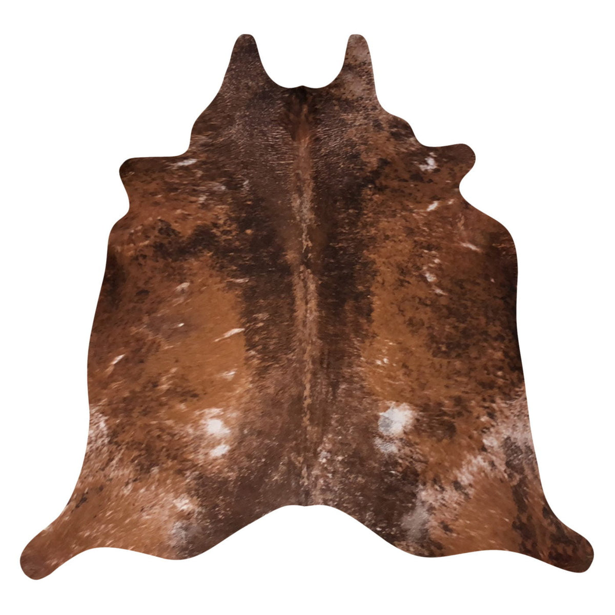 Natural Brazilian Cowhide Rug - Mocha, Chocolate & Ivory