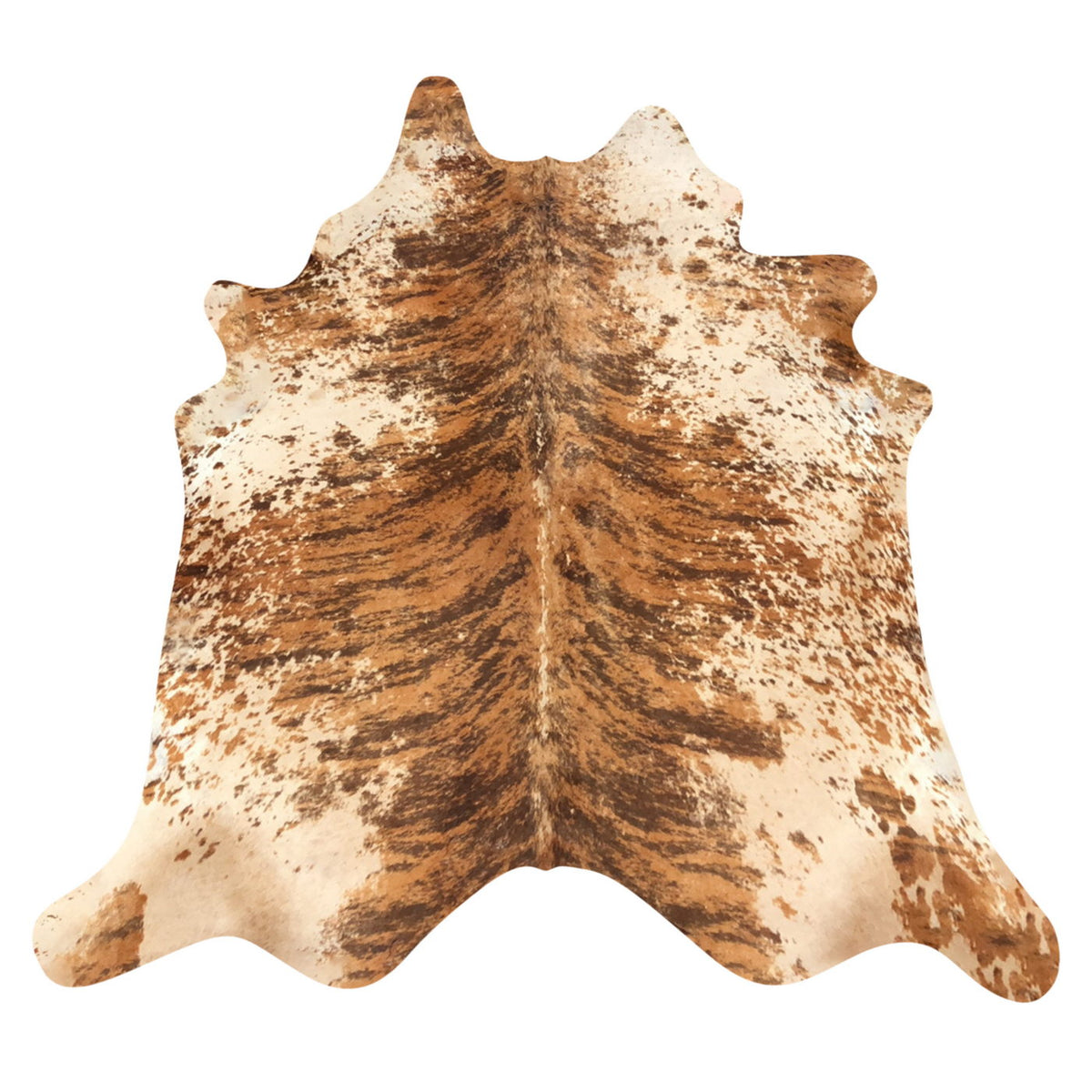 Natural Brazilian Cowhide Rug - Mocha, Beige & Espresso