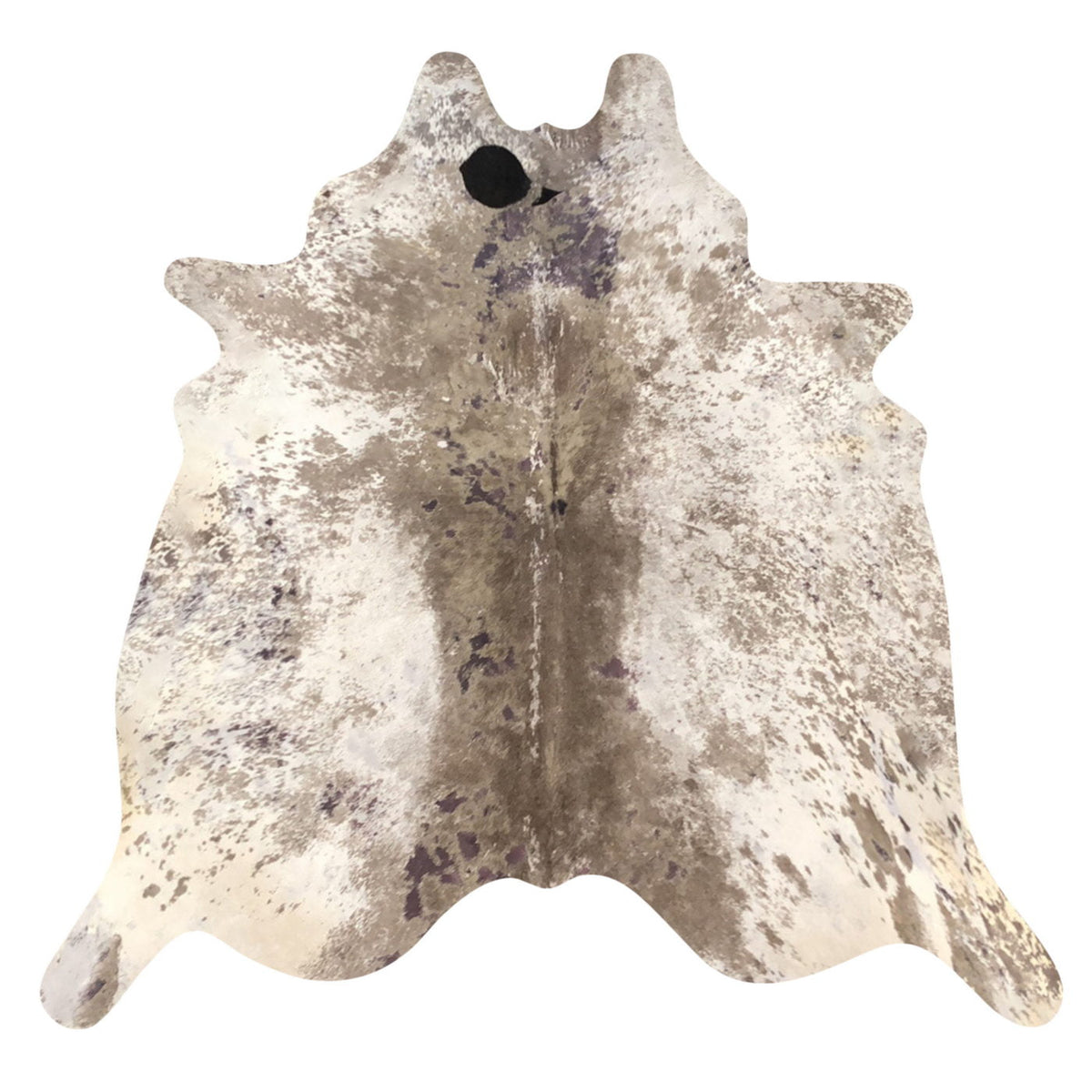 Natural Brazilian Cowhide Rug - Taupe, Ivory & Espresso