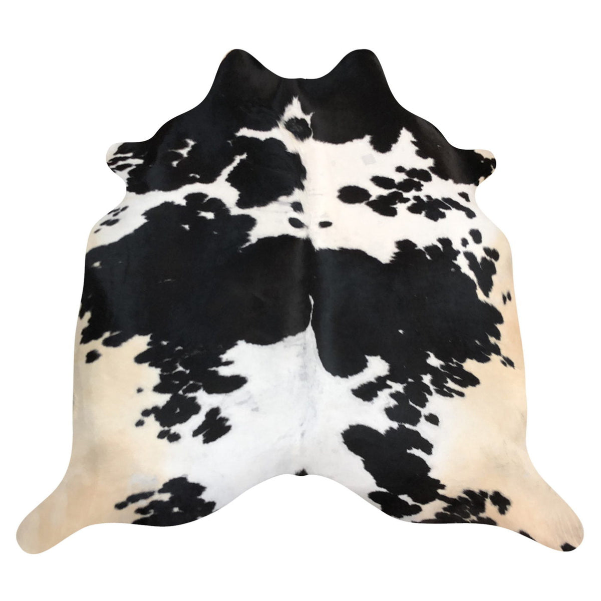 Natural Brazilian Cowhide Rug - Espresso, Ivory & Beige