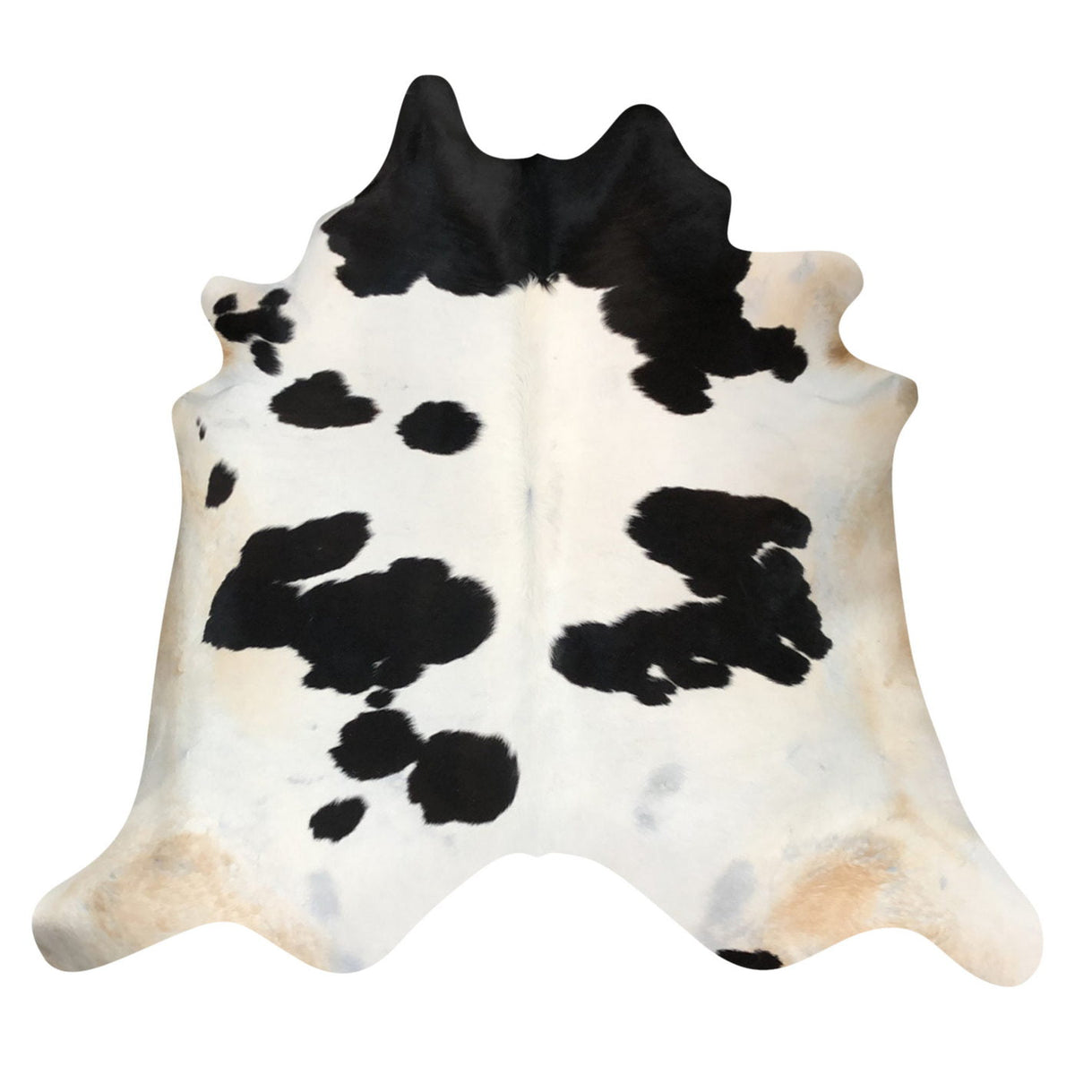 Natural Brazilian Cowhide Rug - Ivory, Espresso & Caramel