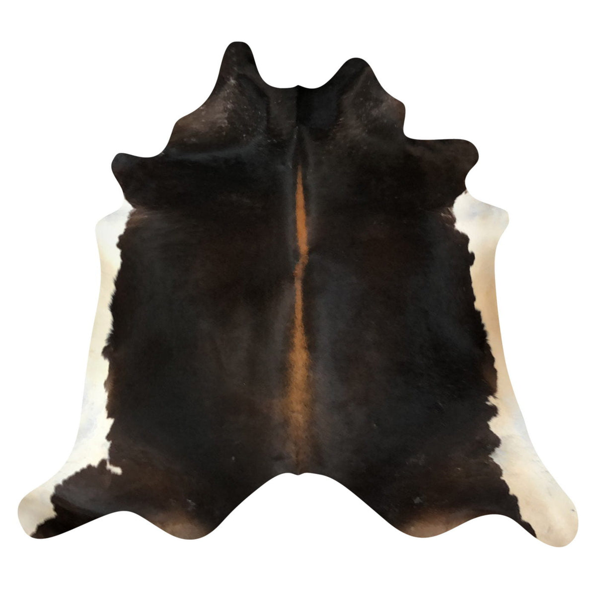 Natural Brazilian Cowhide Rug - Espresso, Ivory & Caramel