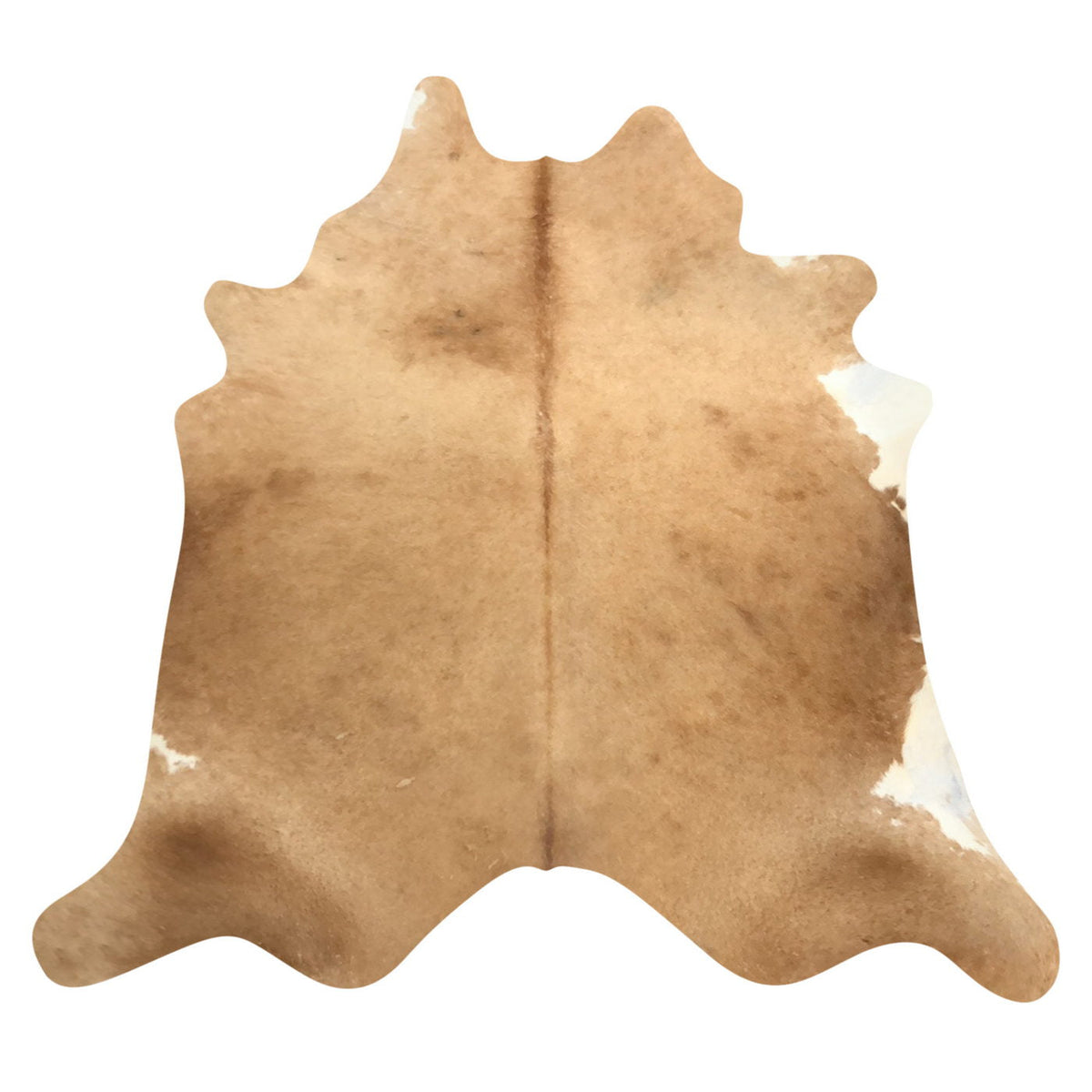 Natural Brazilian Cowhide Rug - Caramel & Ivory