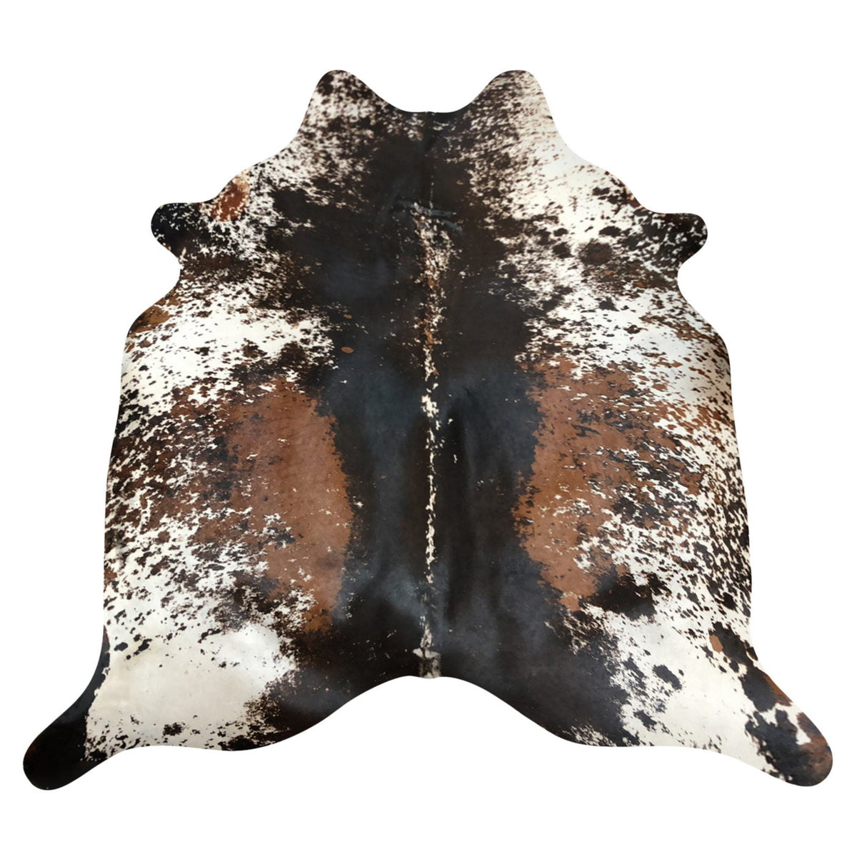 Natural Brazilian Cowhide Rug - Espresso, Ivory & Mocha