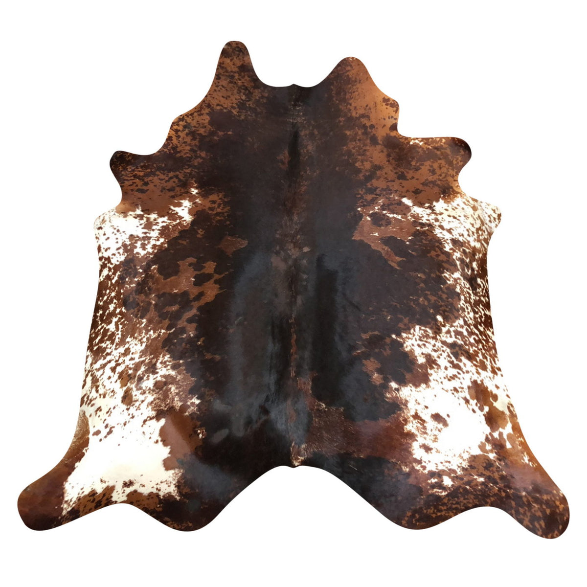 Natural Brazilian Cowhide Rug - Espresso, Mocha & Ivory