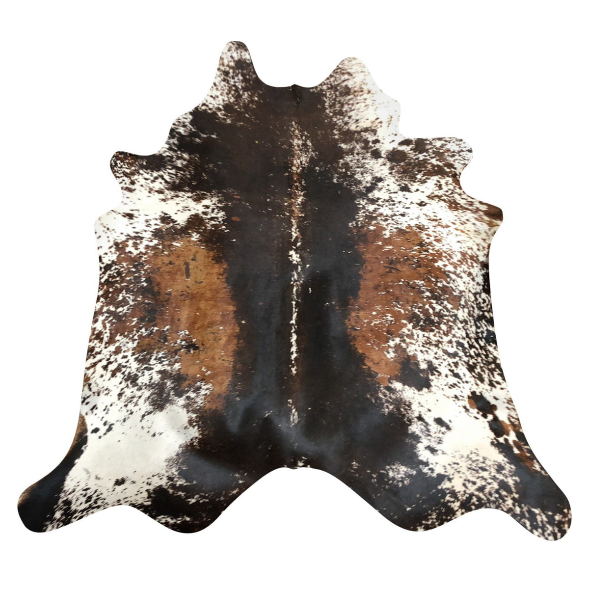 Natural Brazilian Cowhide Rug - Espresso, Ivory & Mocha