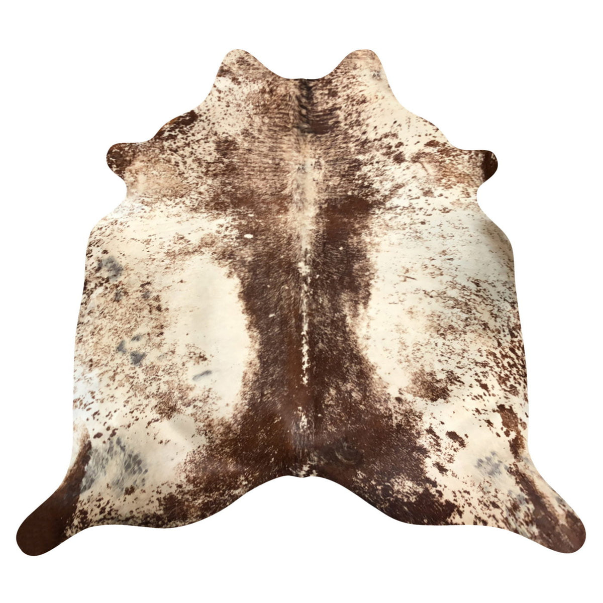 Natural Brazilian Cowhide Rug - Chocolate, Beige & Ivory