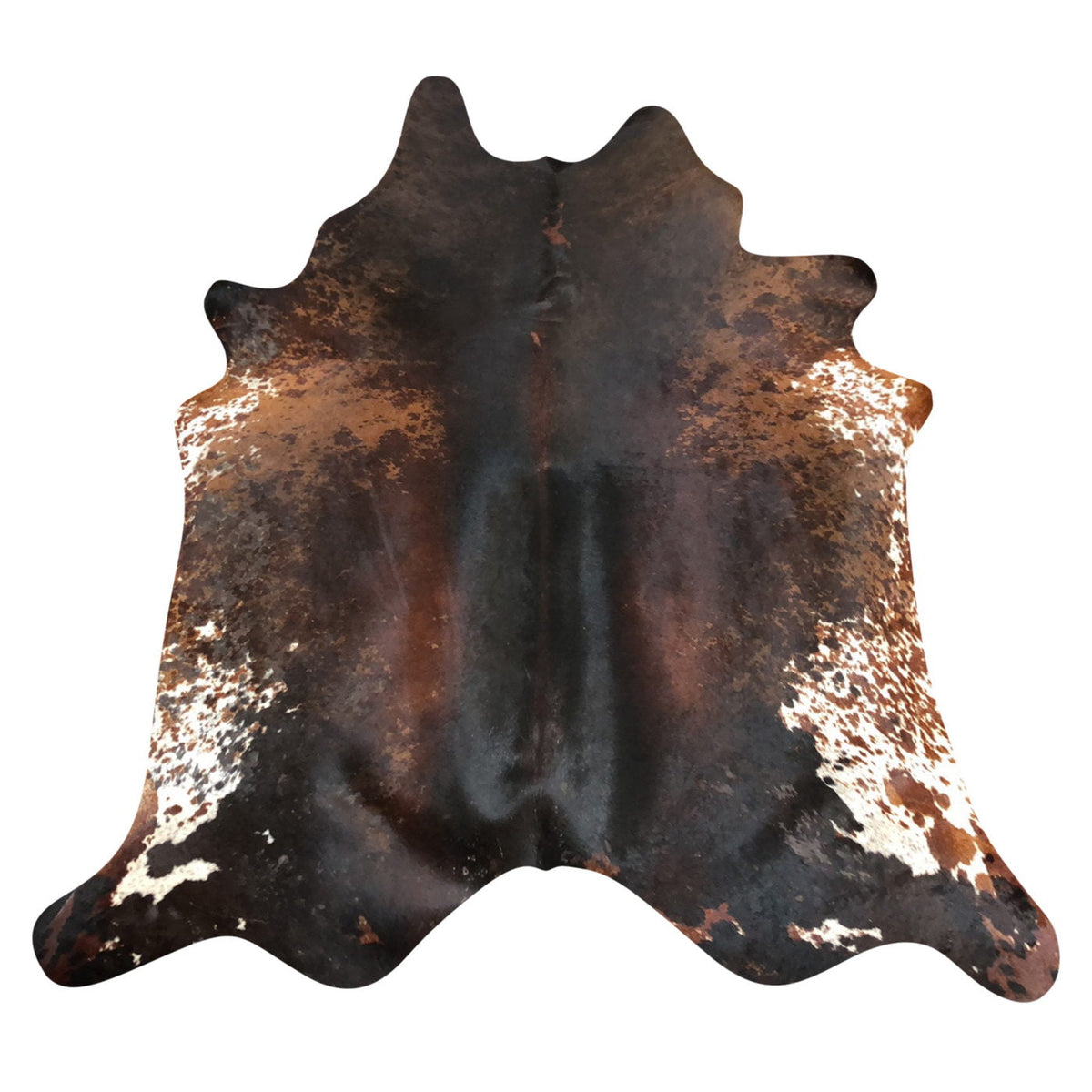 Natural Brazilian Cowhide Rug - Espresso, Mocha & Ivory