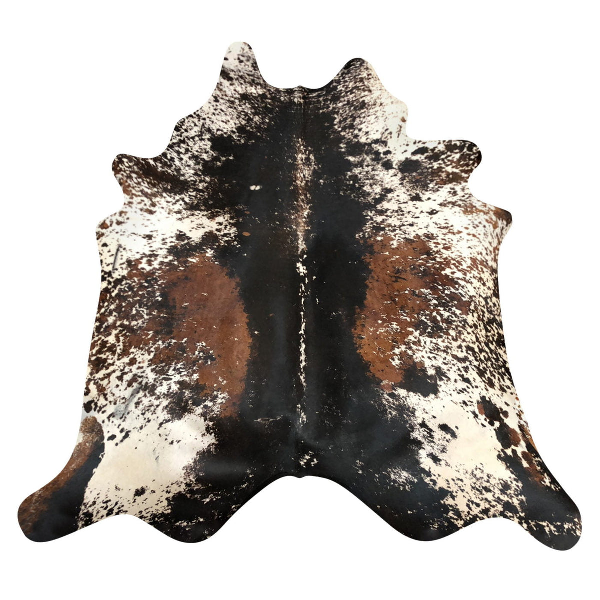 Natural Brazilian Cowhide Rug - Espresso, Ivory & Mocha