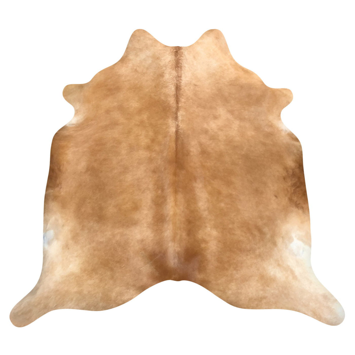 Natural Brazilian Cowhide Rug - Caramel & Ivory