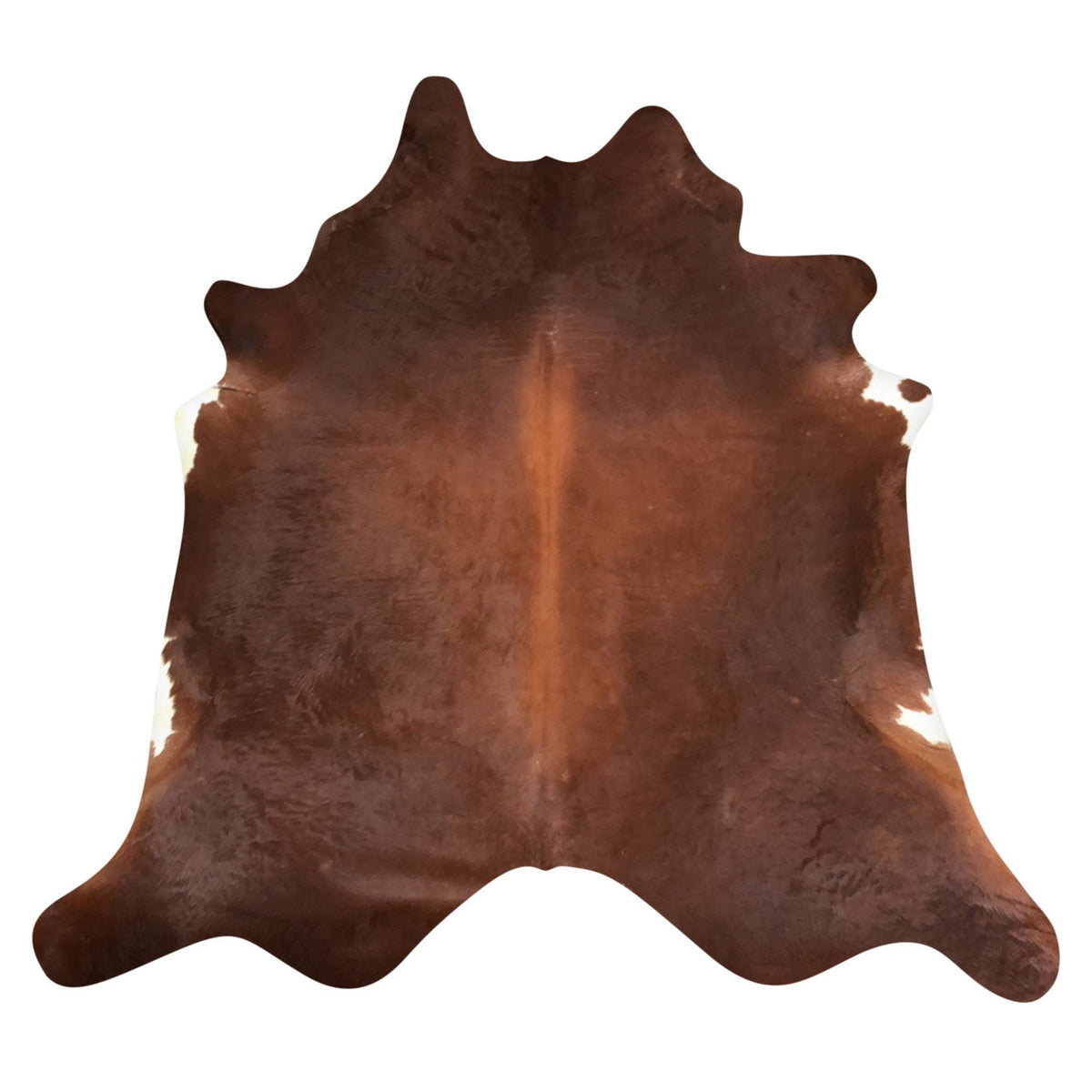 Natural Brazilian Cowhide Rug - Chocolate & Ivory
