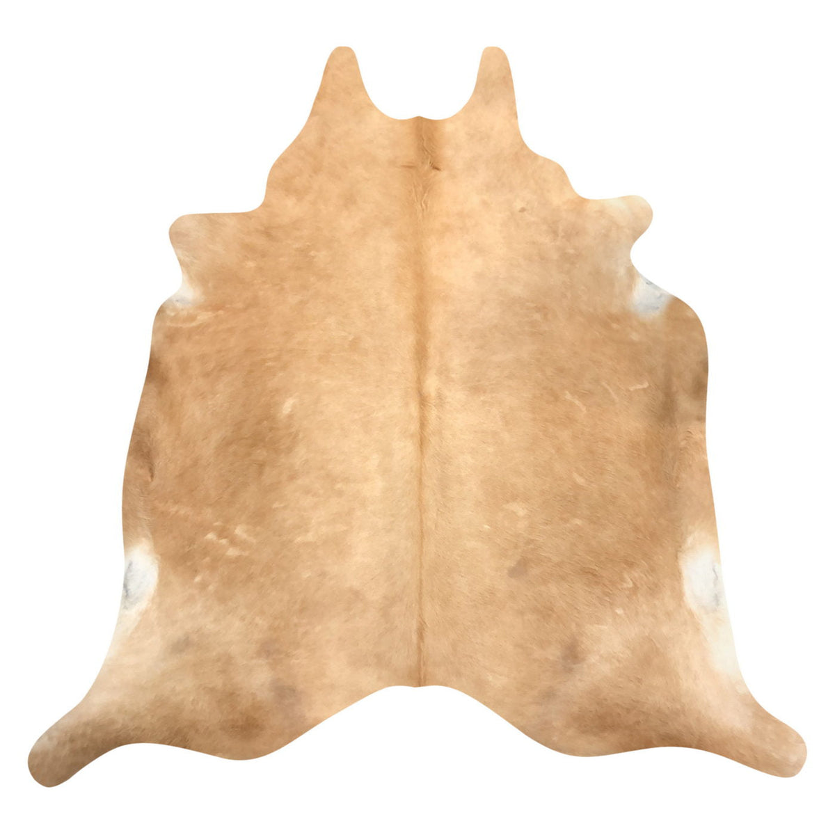 Natural Brazilian Cowhide Rug - Caramel & Ivory