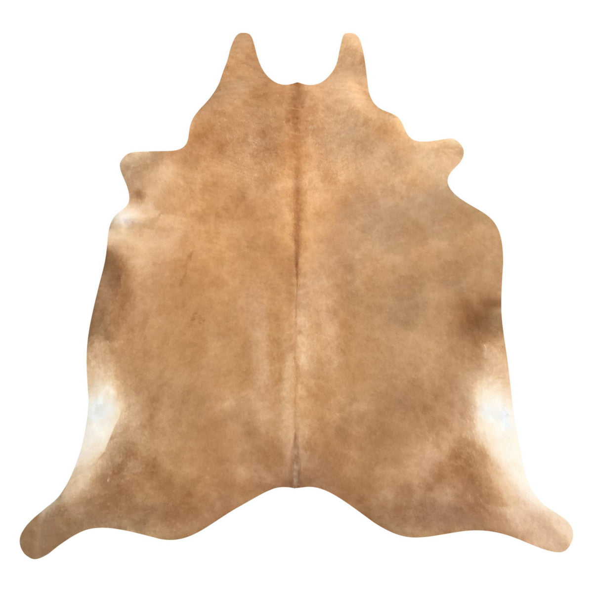 Natural Brazilian Cowhide Rug - Caramel & Ivory