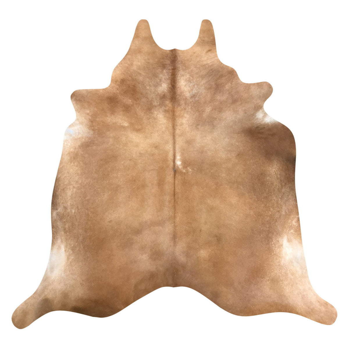 Natural Brazilian Cowhide Rug - Caramel & Ivory