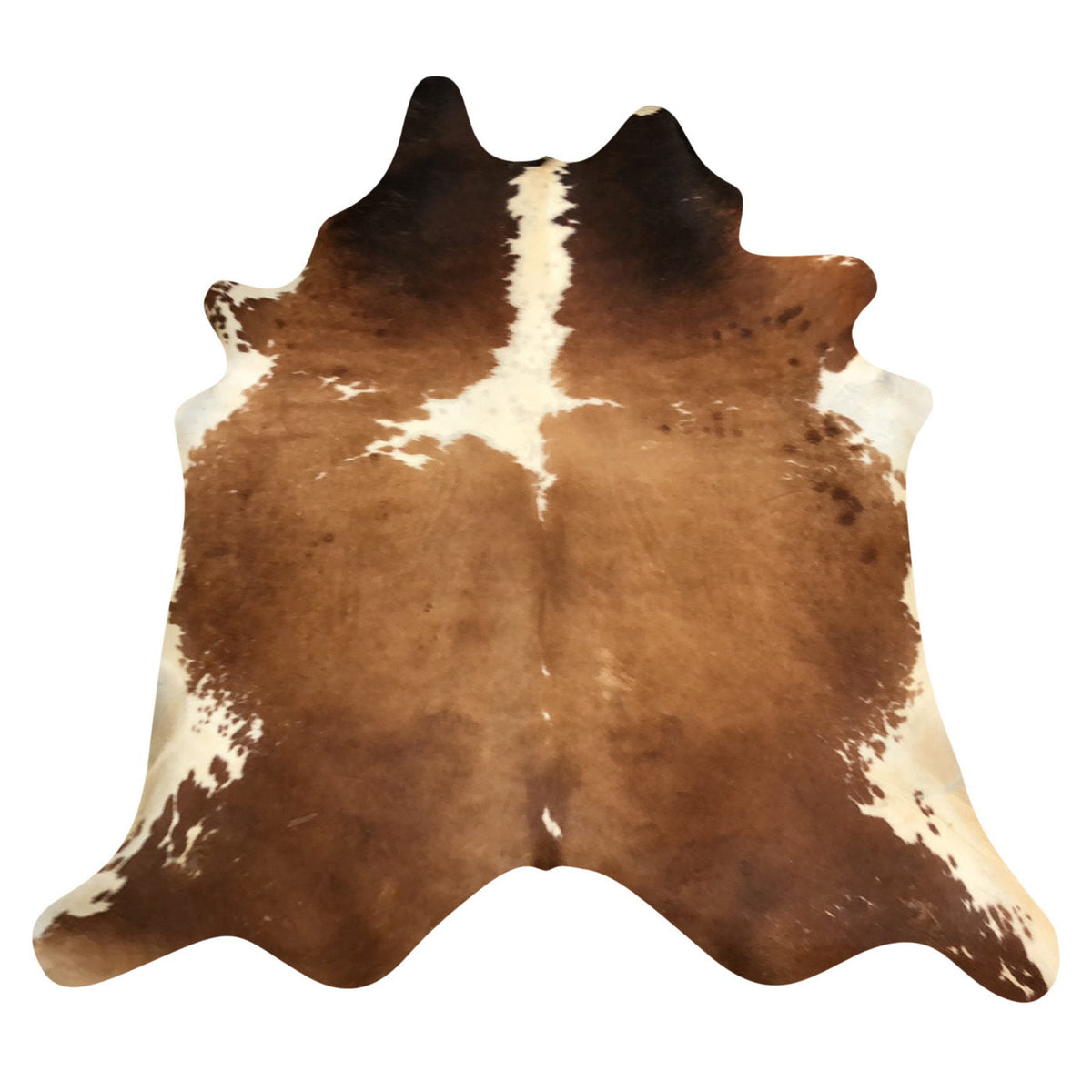 Natural Brazilian Cowhide Rug - Mocha & Ivory